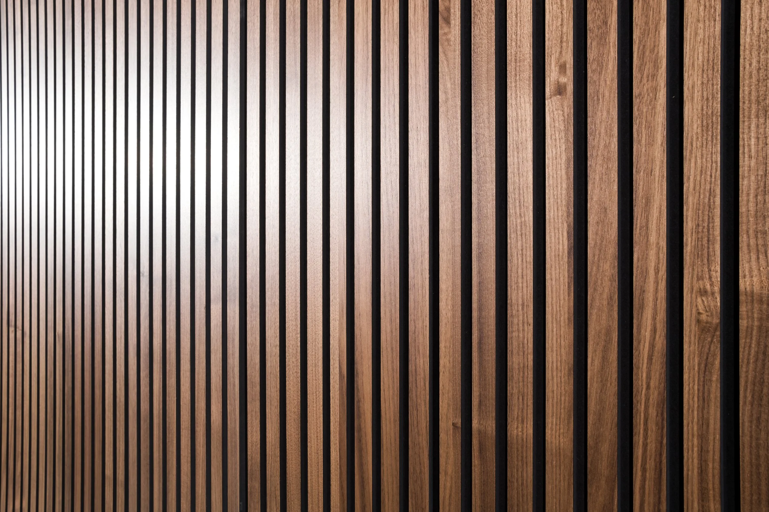 Fluted Walnut — Stacked Wood Walls